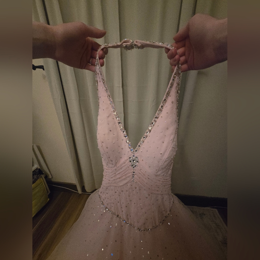 Morilee by Madeline Gardner Blush Tulle Ballgown | Prom Formal 0–2 - Picture 6 of 15